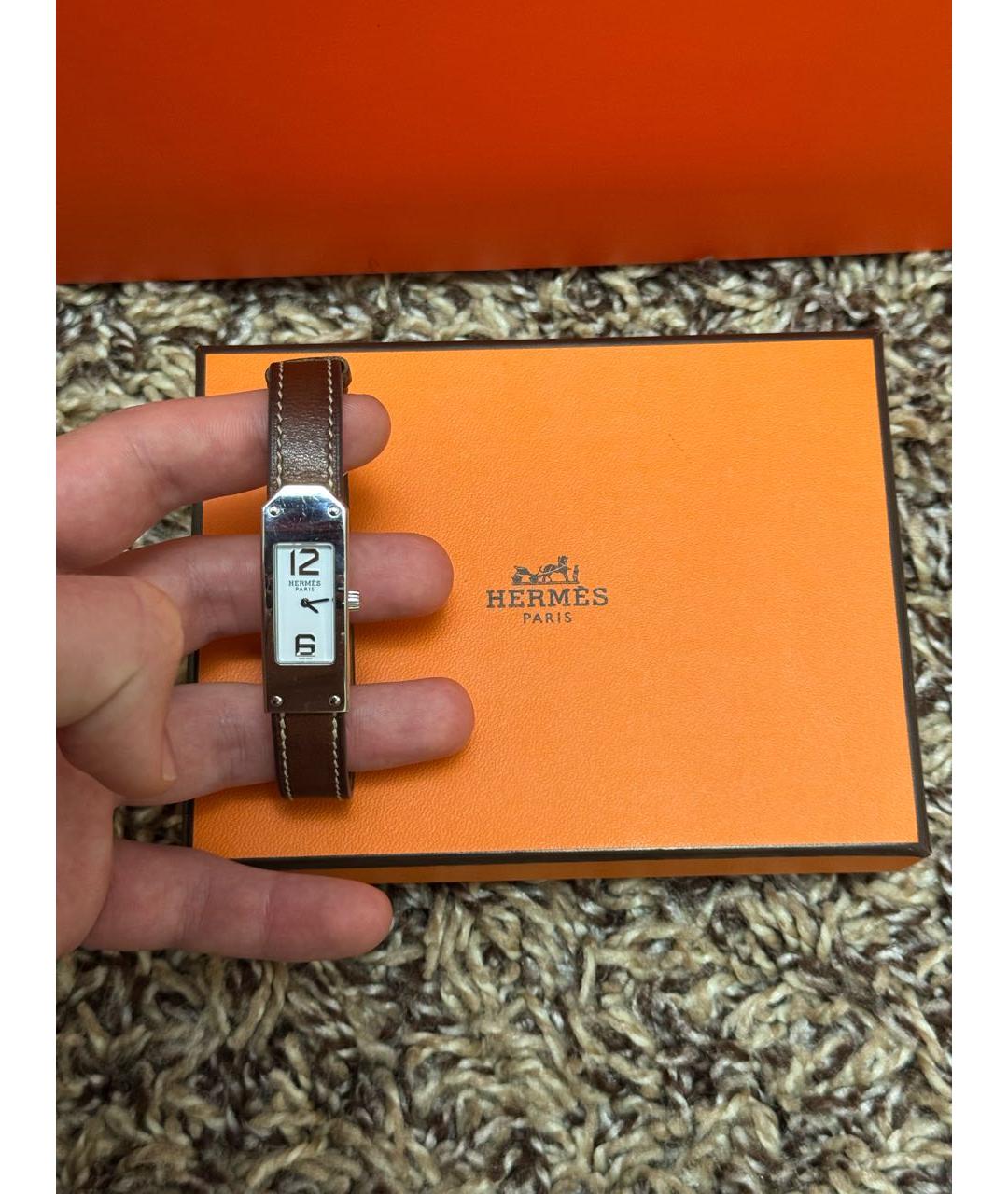 HERMES Коричневые часы, фото 3