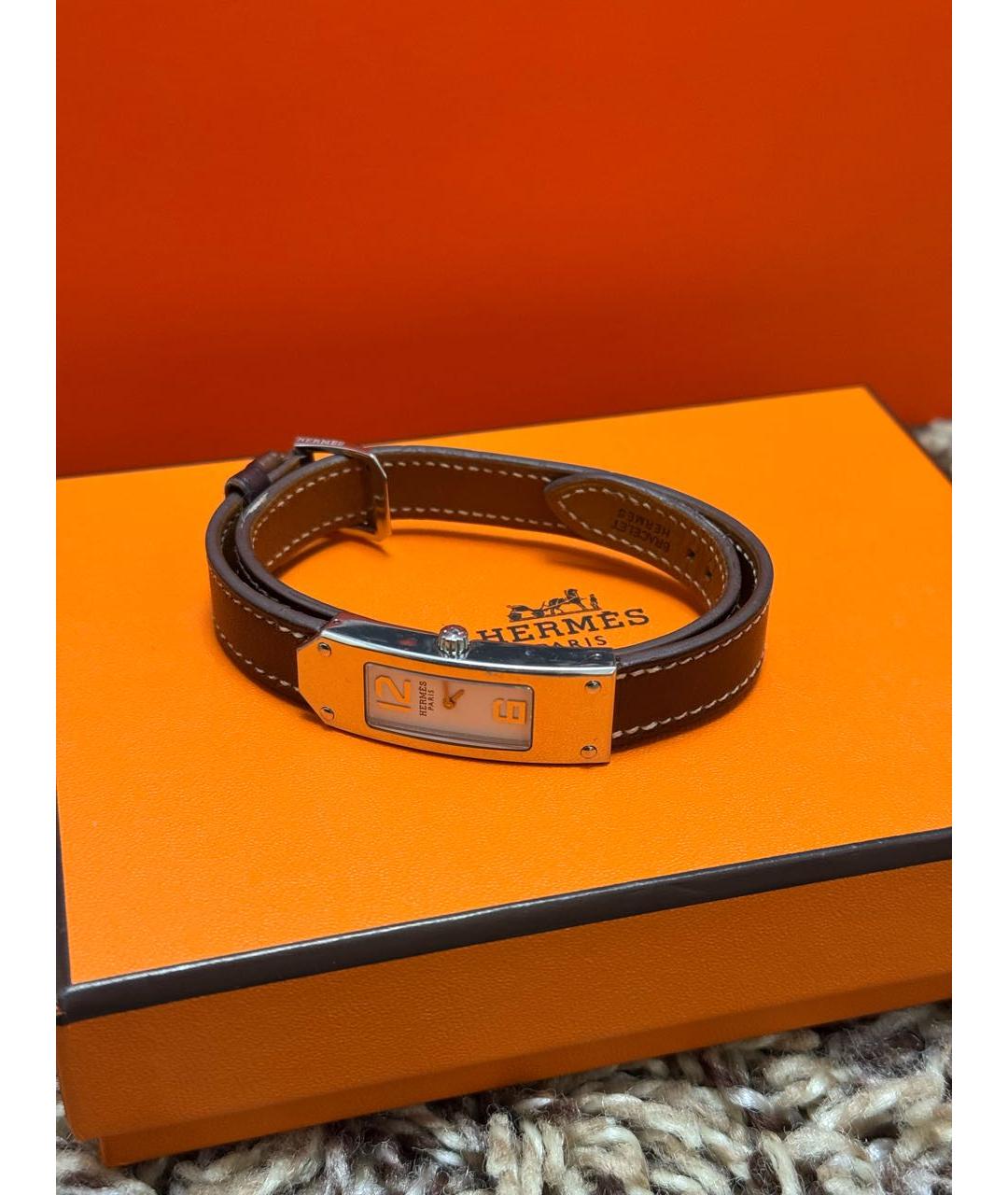 HERMES Коричневые часы, фото 4
