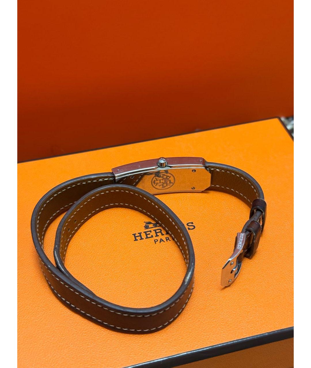 HERMES Коричневые часы, фото 6