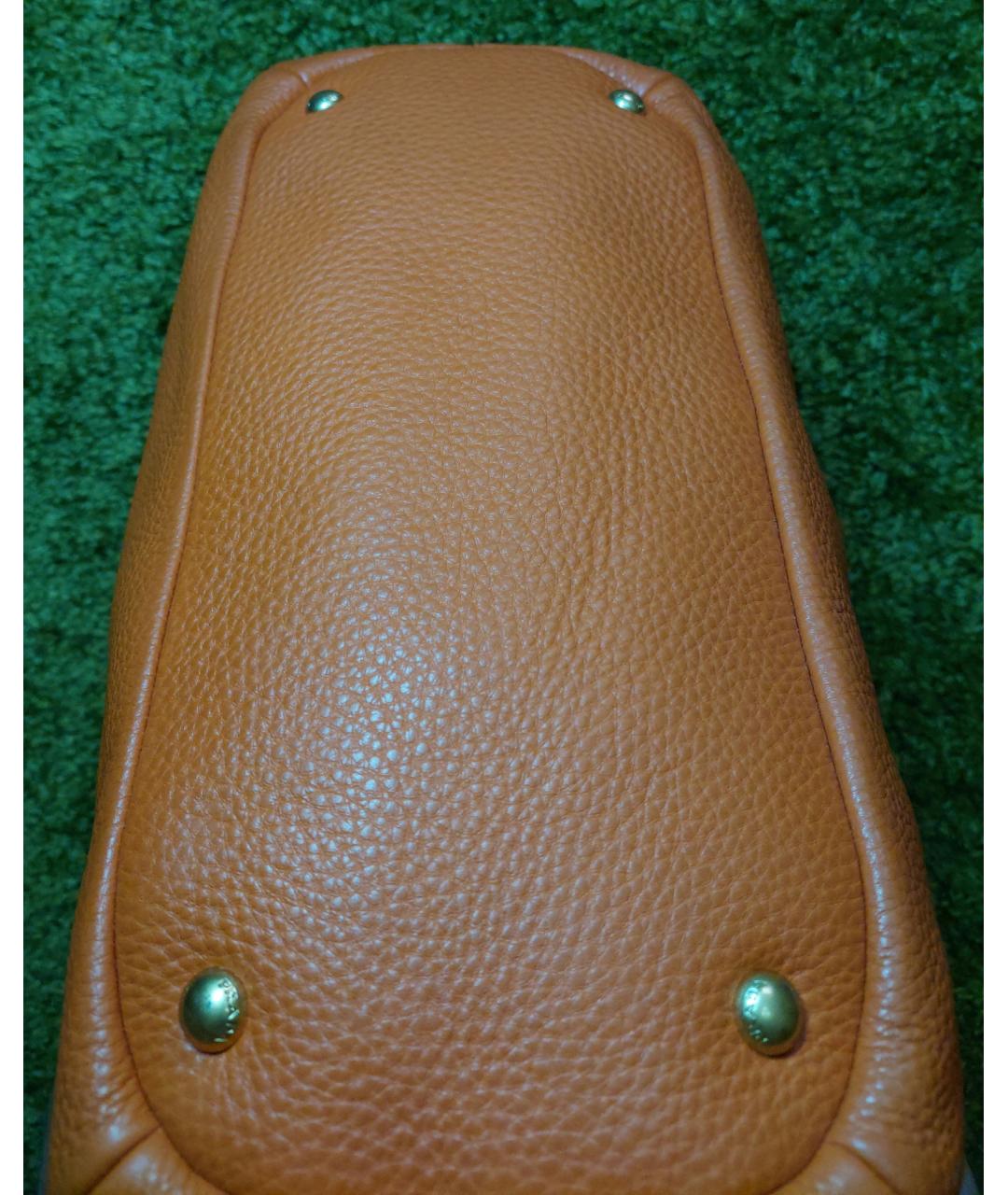 PRADA Оранжевая кожаная сумка тоут, фото 8