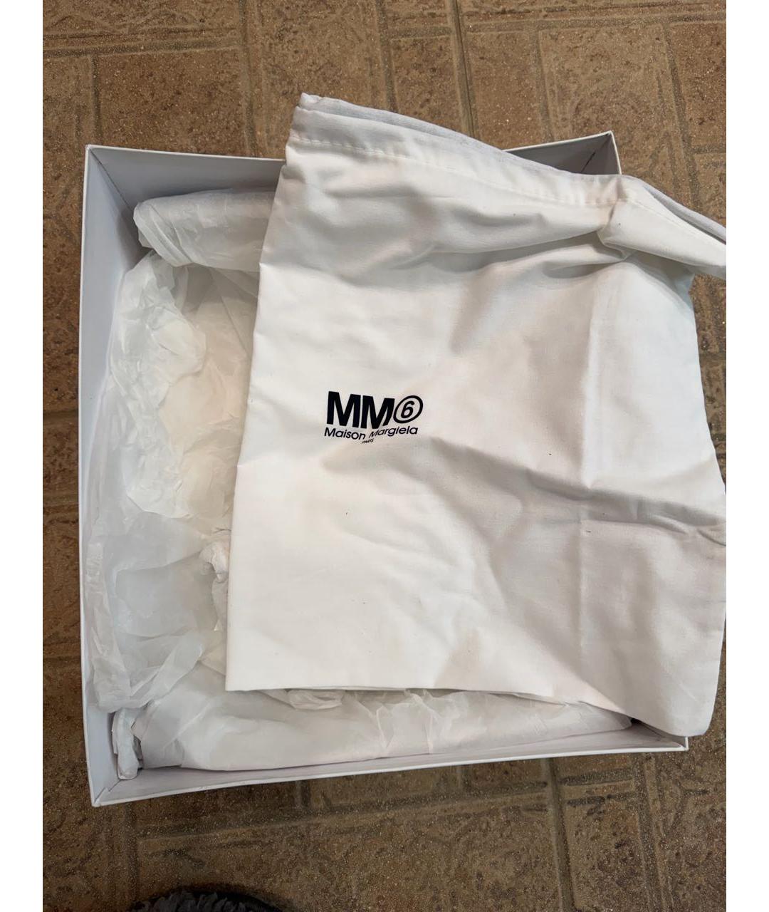 MM6 MAISON MARGIELA Черные кожаные сандалии, фото 4