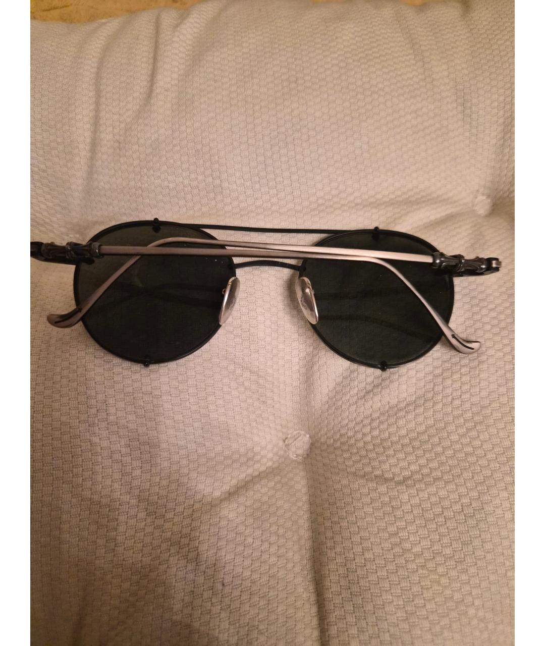 CHROME HEARTS Черные металлические солнцезащитные очки, фото 2