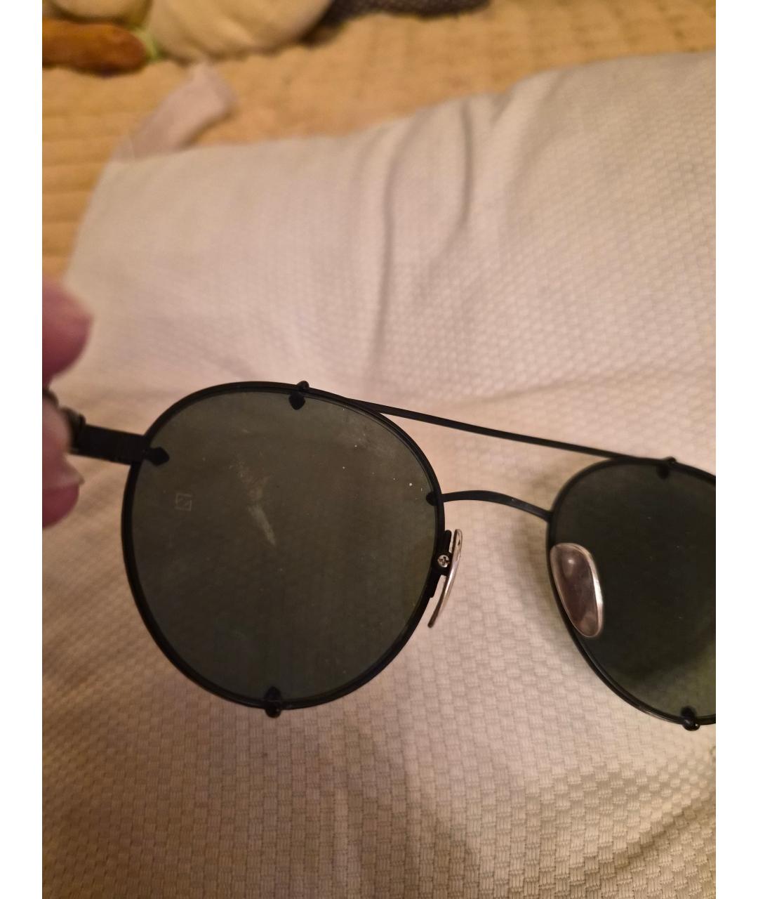CHROME HEARTS Черные металлические солнцезащитные очки, фото 4