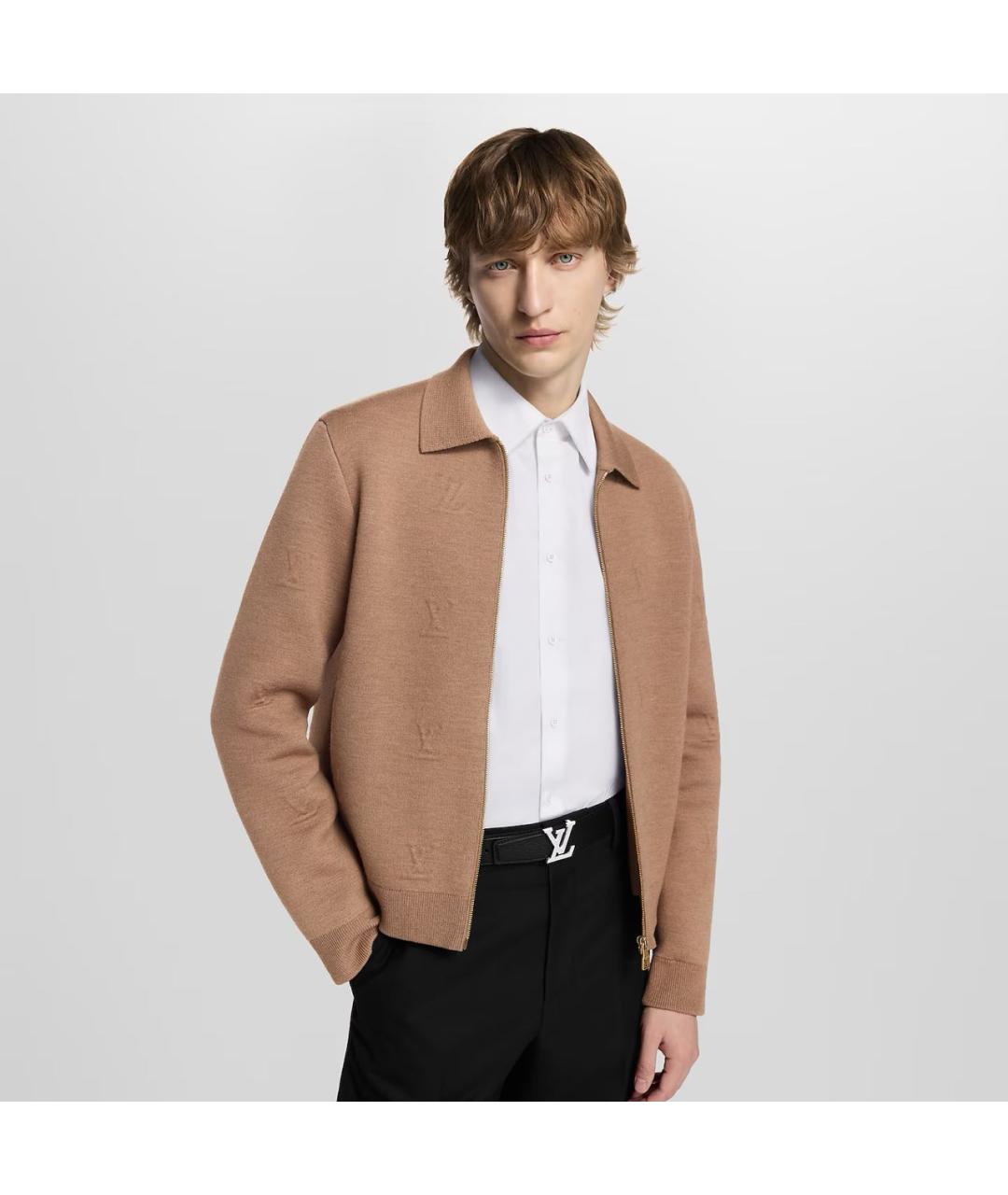 LOUIS VUITTON Темно-синий кожаный ремень, фото 4