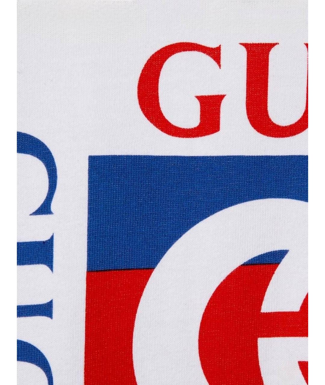 GUCCI Белая хлопковая футболка, фото 3