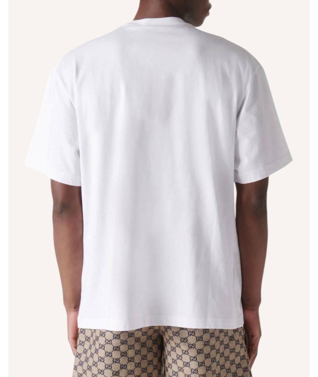 GUCCI Белая хлопковая футболка, фото 4