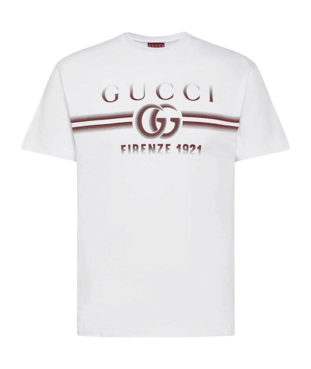 GUCCI Белая хлопковая футболка, фото 1