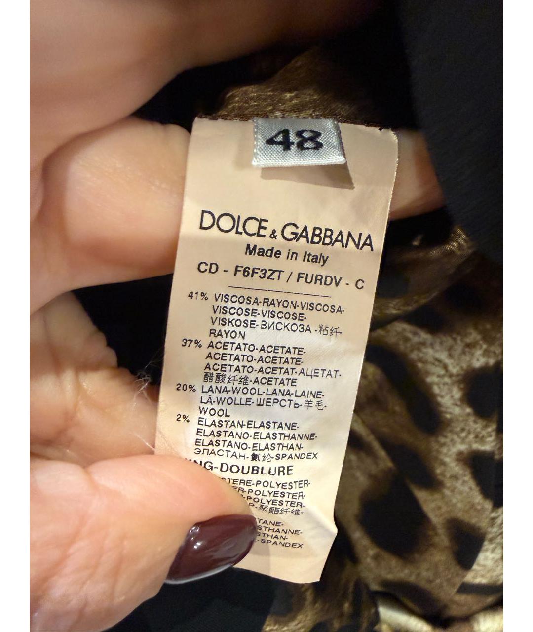DOLCE&GABBANA Черное вискозное коктейльное платье, фото 2