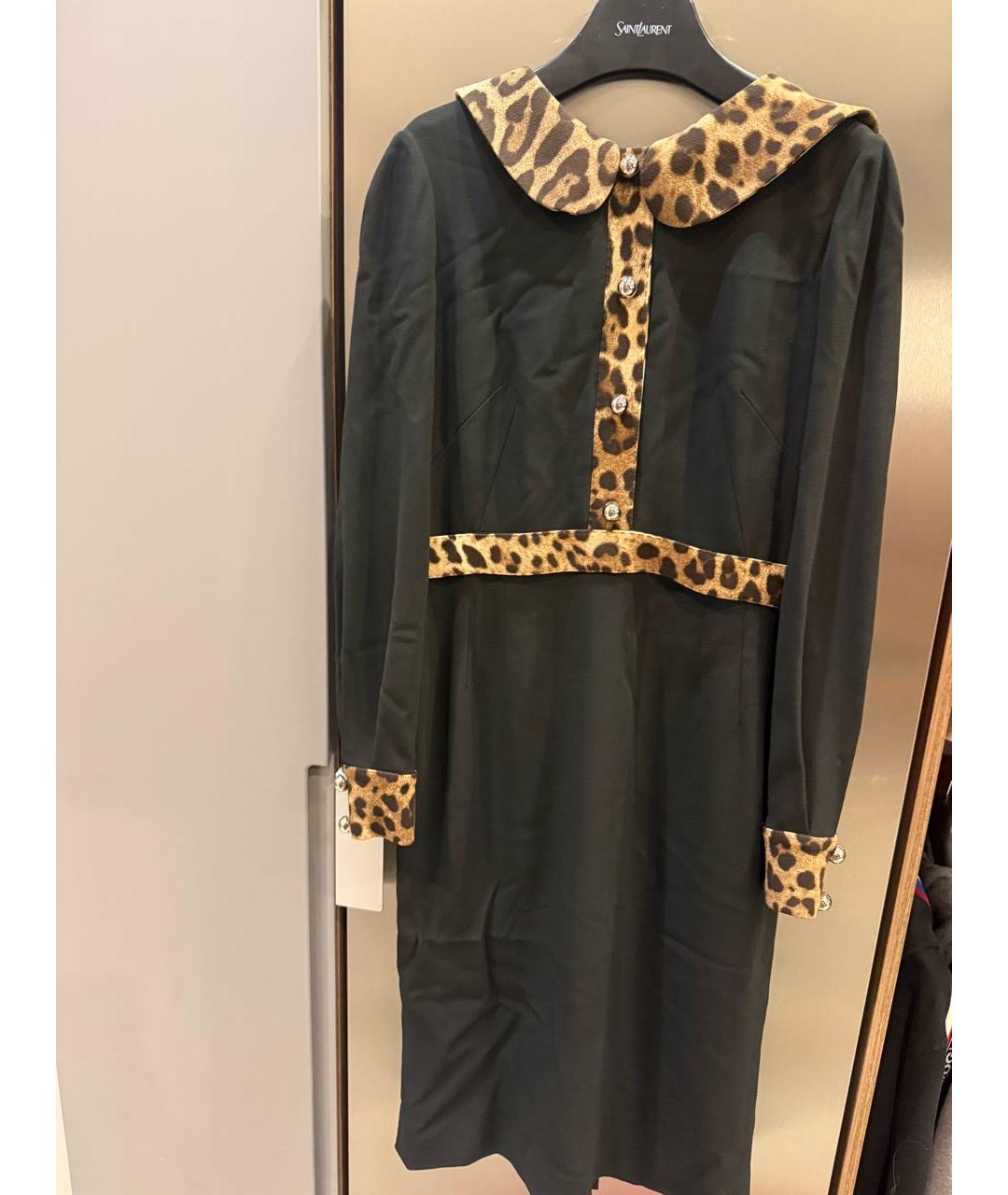 DOLCE&GABBANA Черное вискозное коктейльное платье, фото 3