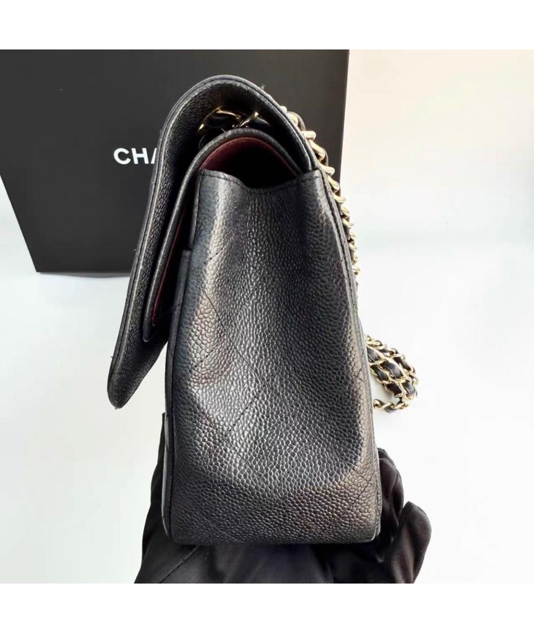 CHANEL Черная кожаная сумка через плечо, фото 4