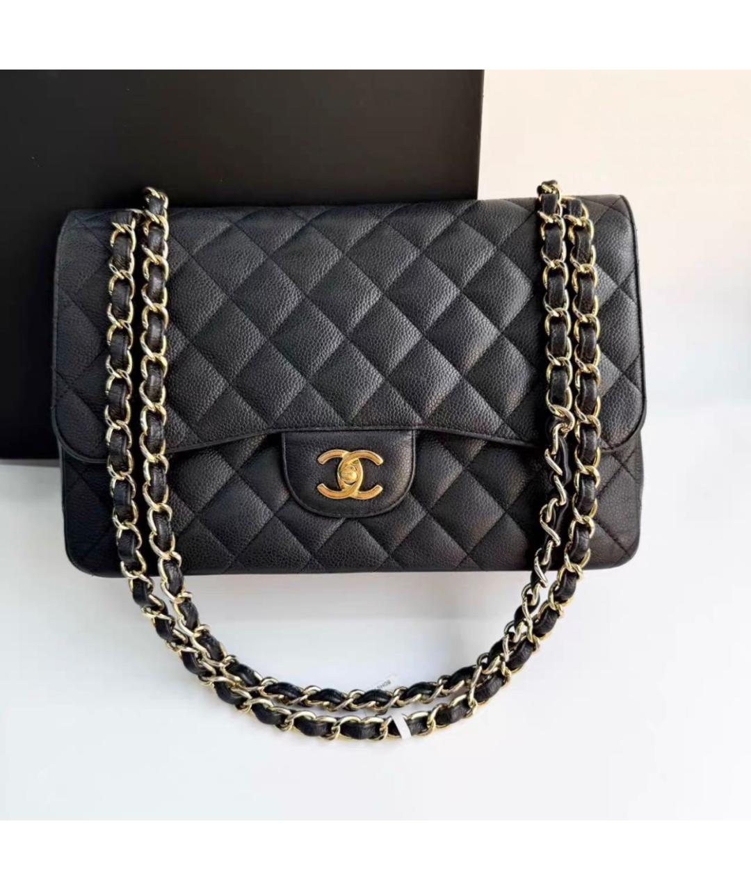 CHANEL Черная кожаная сумка через плечо, фото 8