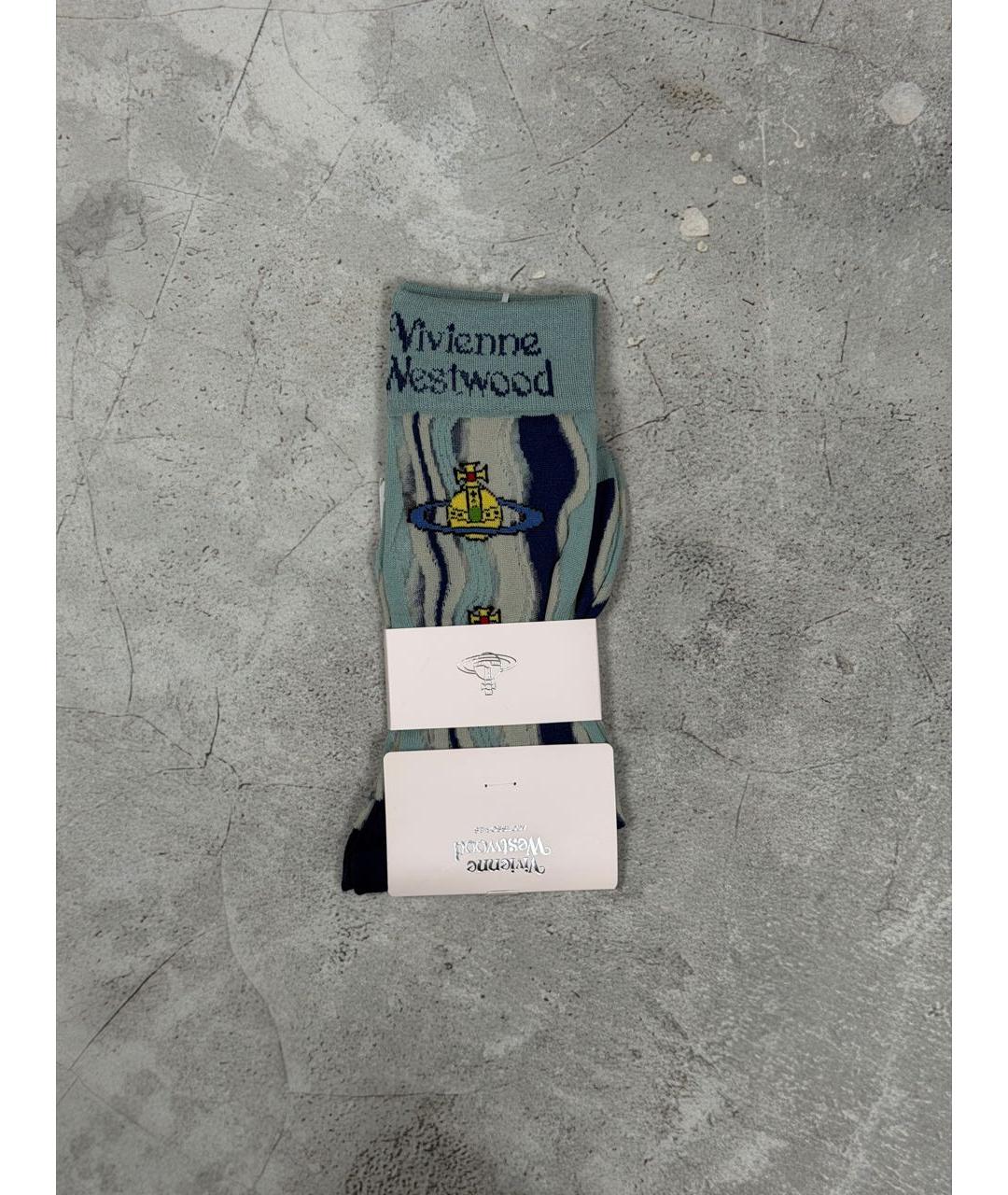 VIVIENNE WESTWOOD Голубые носки, чулки и колготы, фото 3