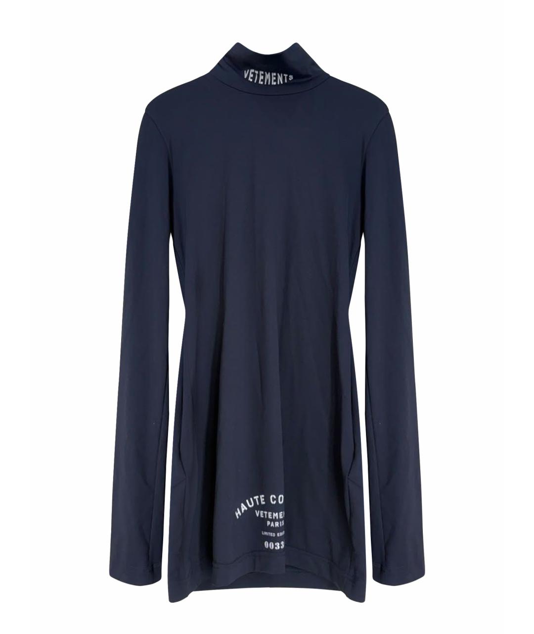 VETEMENTS Черное полиамидовое повседневное платье, фото 1