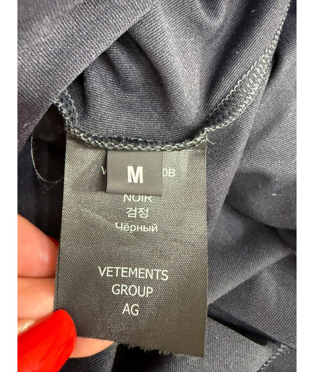 VETEMENTS Черное полиамидовое повседневное платье, фото 7
