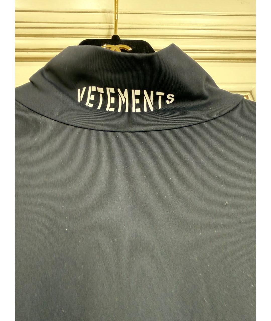 VETEMENTS Черное полиамидовое повседневное платье, фото 2