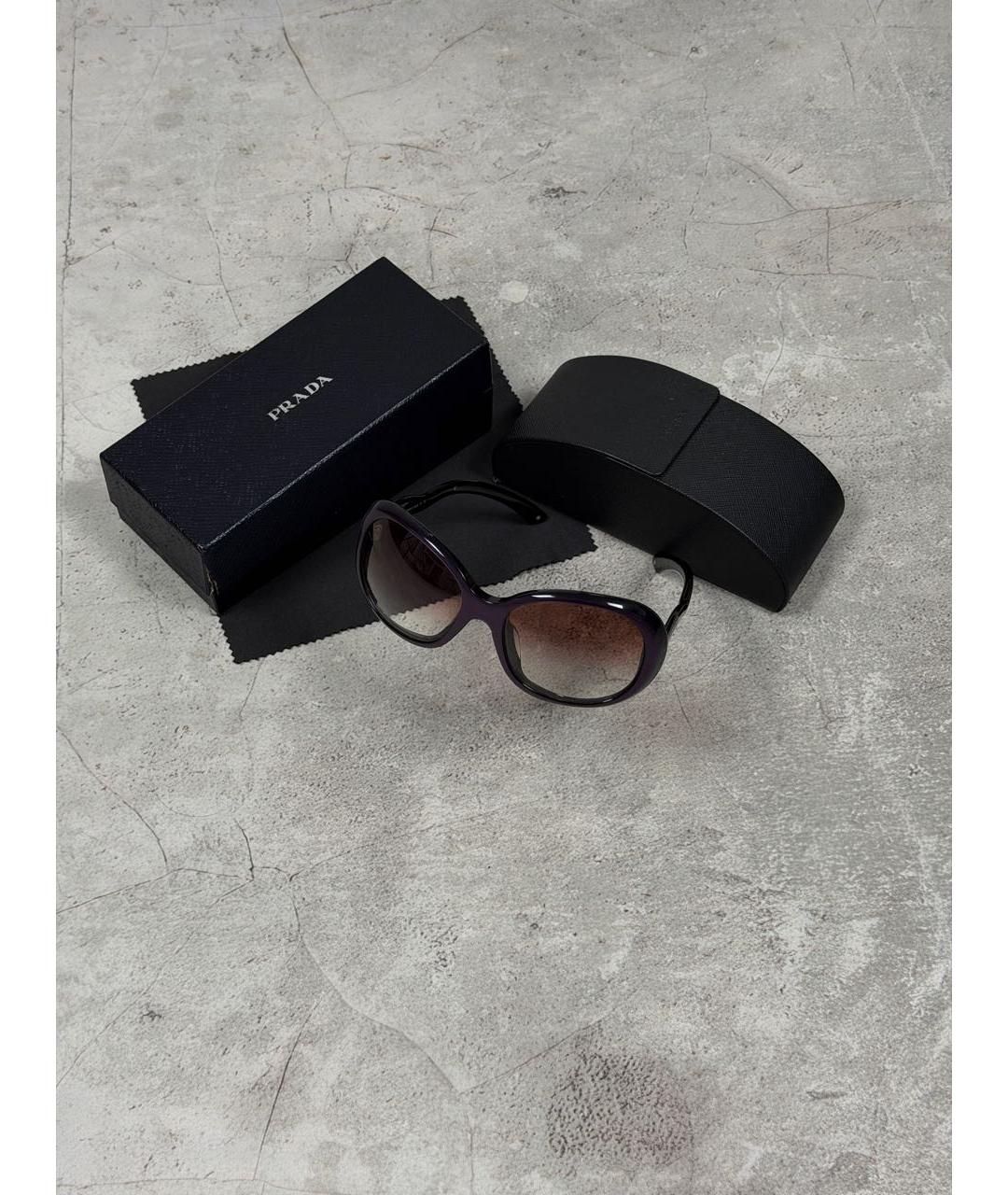 PRADA Фиолетовые пластиковые солнцезащитные очки, фото 4