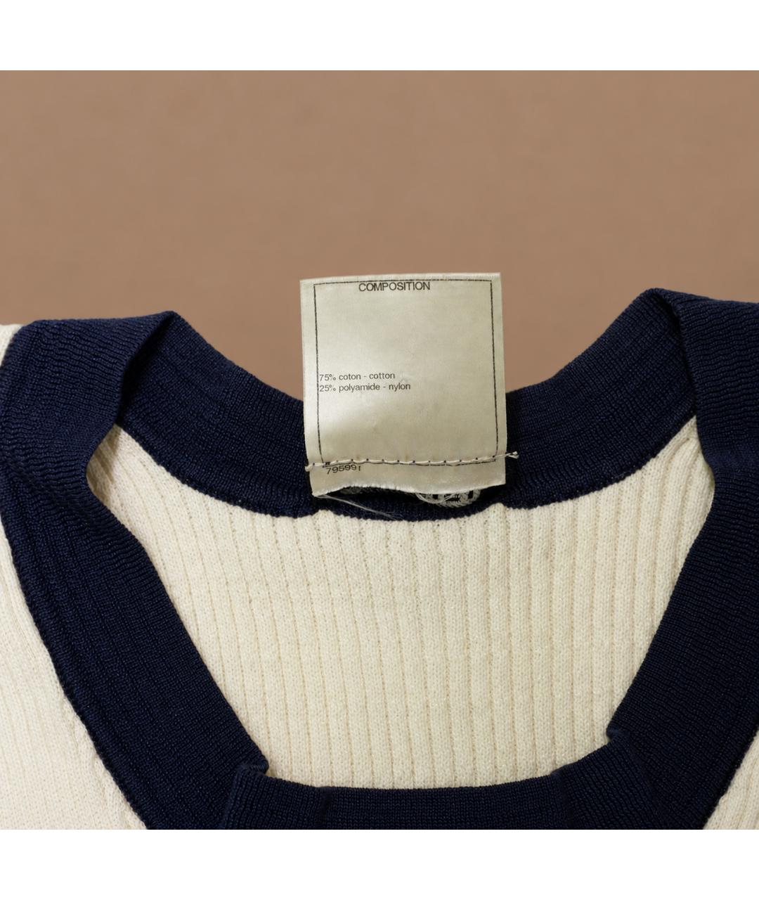 CHANEL Мульти хлопко-эластановая футболка, фото 6