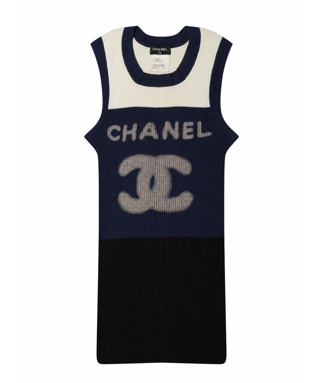 CHANEL Мульти хлопко-эластановая футболка, фото 1