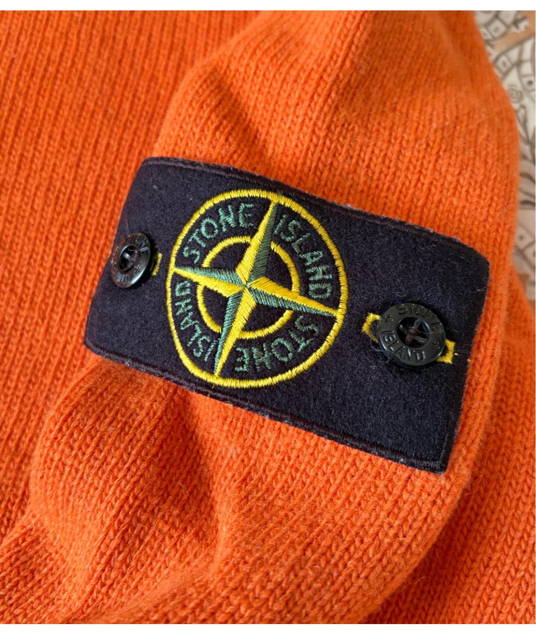 STONE ISLAND Оранжевый шерстяной джемпер / свитер, фото 6