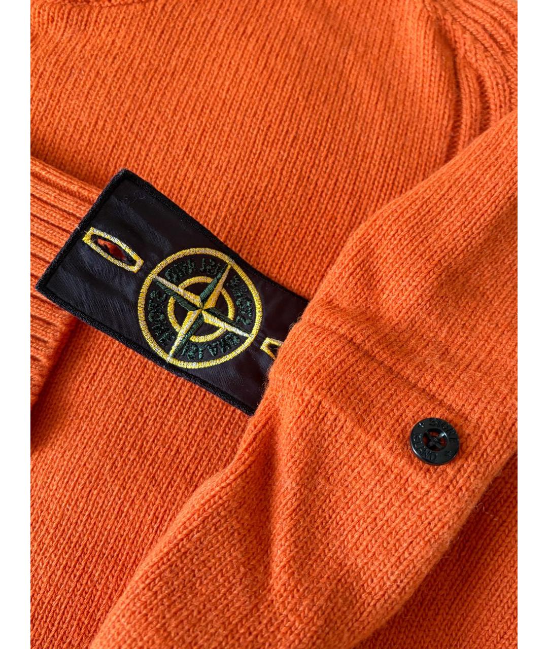 STONE ISLAND Оранжевый шерстяной джемпер / свитер, фото 7