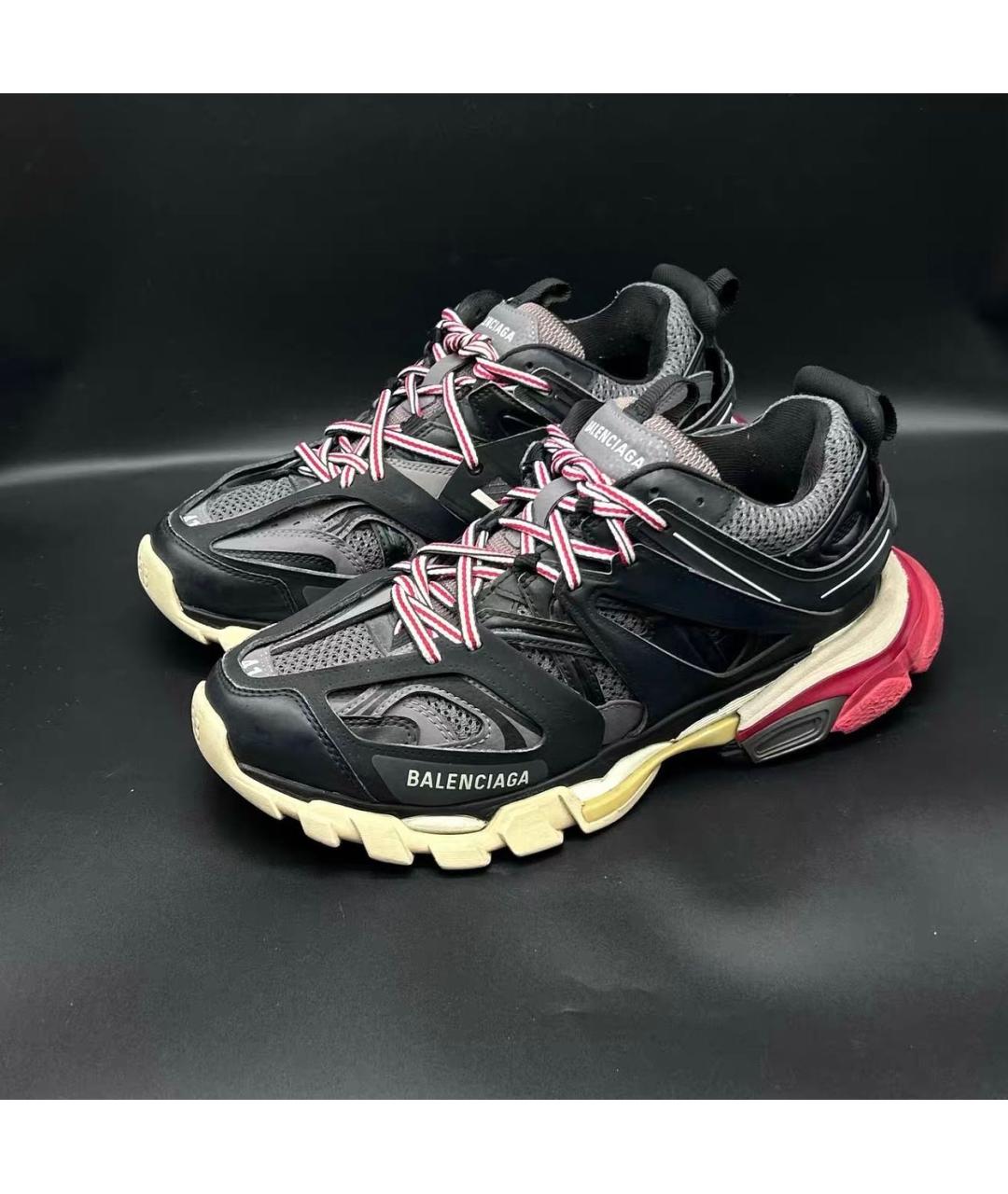 BALENCIAGA Черные текстильные низкие кроссовки / кеды, фото 2