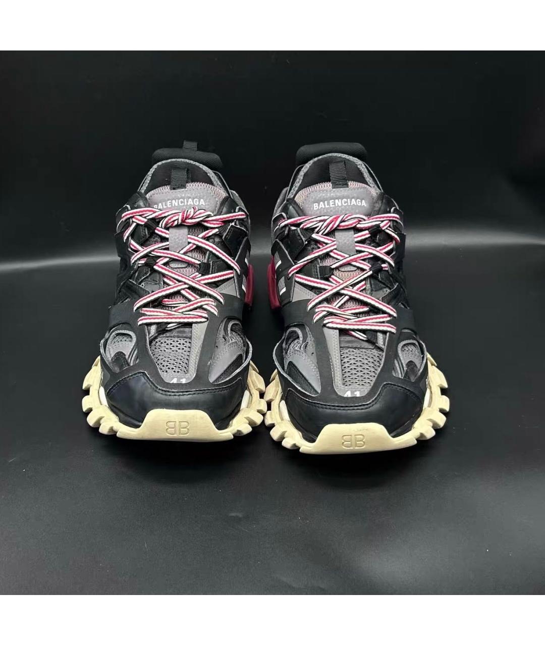 BALENCIAGA Черные текстильные низкие кроссовки / кеды, фото 3