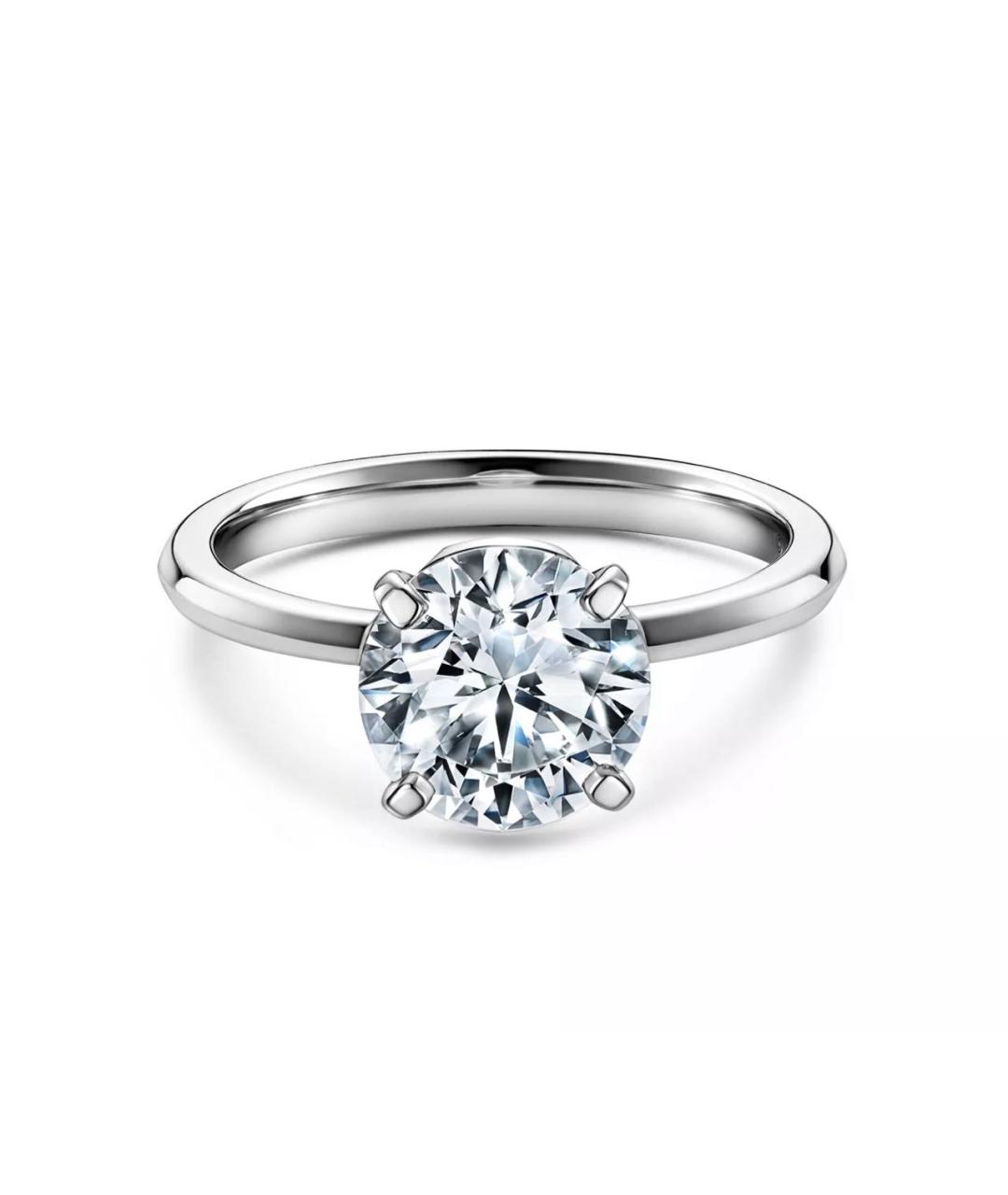TIFFANY&CO Белое платиновое кольцо, фото 9