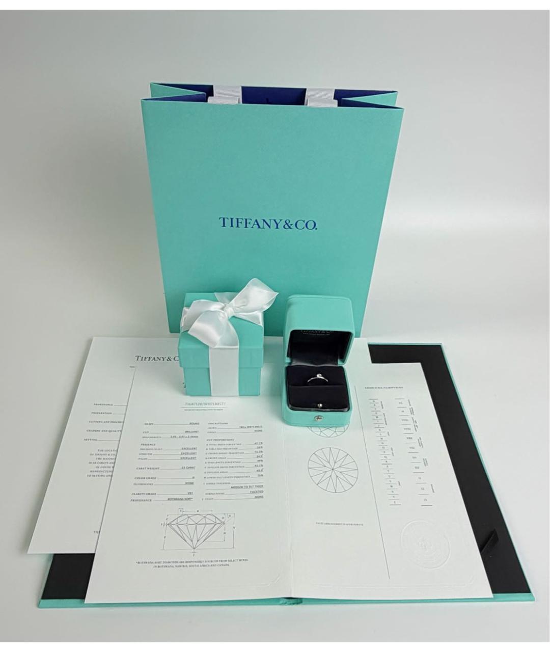 TIFFANY&CO Белое платиновое кольцо, фото 2