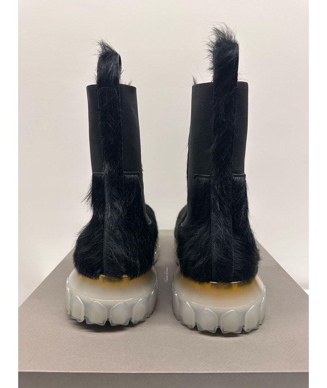 RICK OWENS Черные высокие ботинки, фото 4