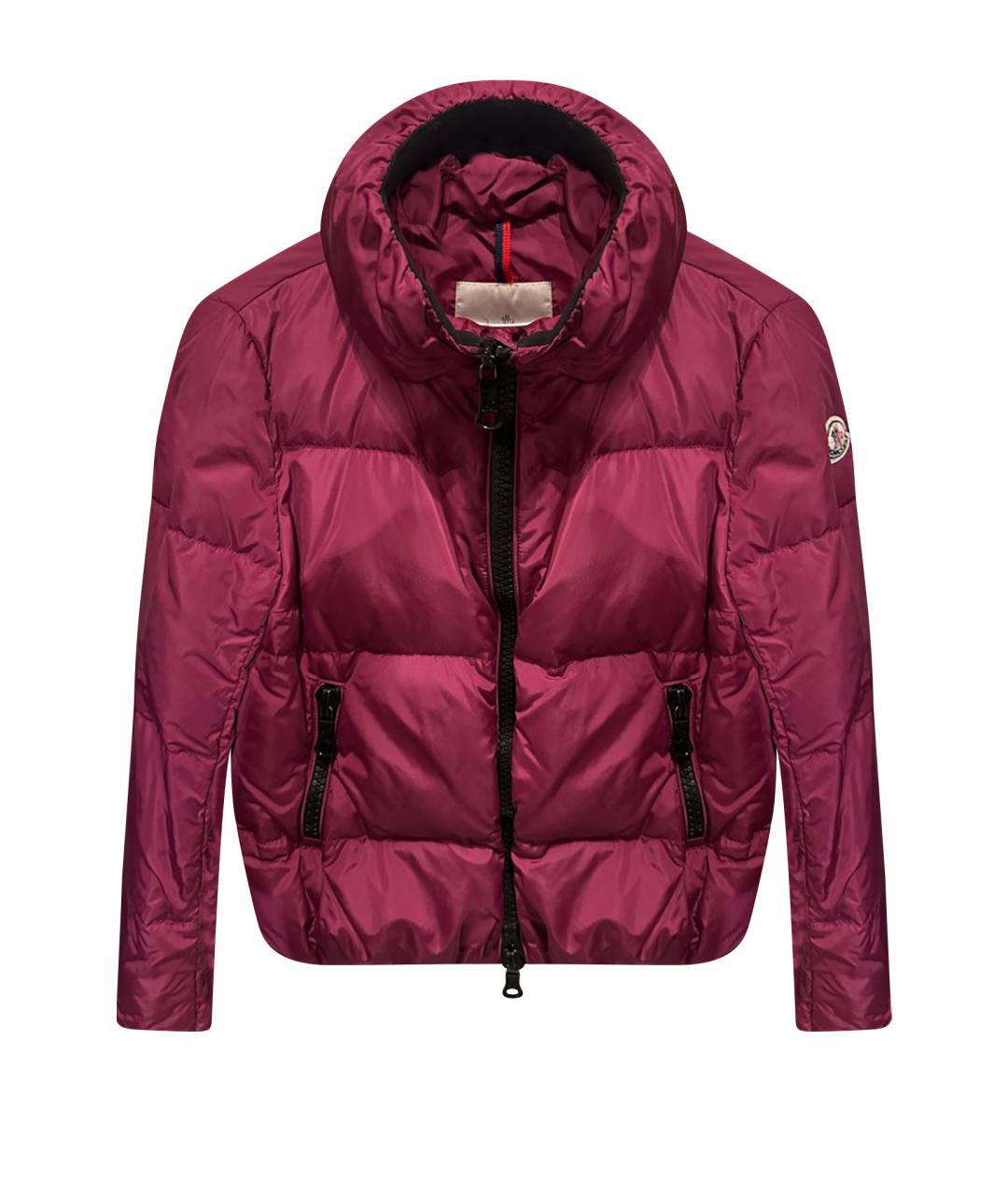 MONCLER Розовый полиамидовый пуховик, фото 1