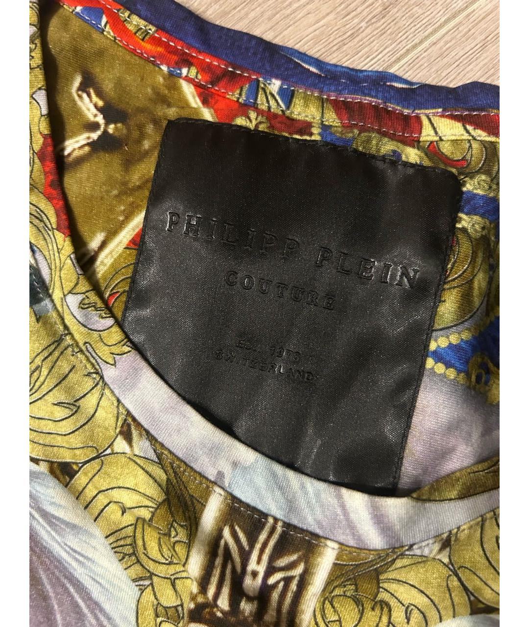 PHILIPP PLEIN Мульти хлопковая футболка, фото 4