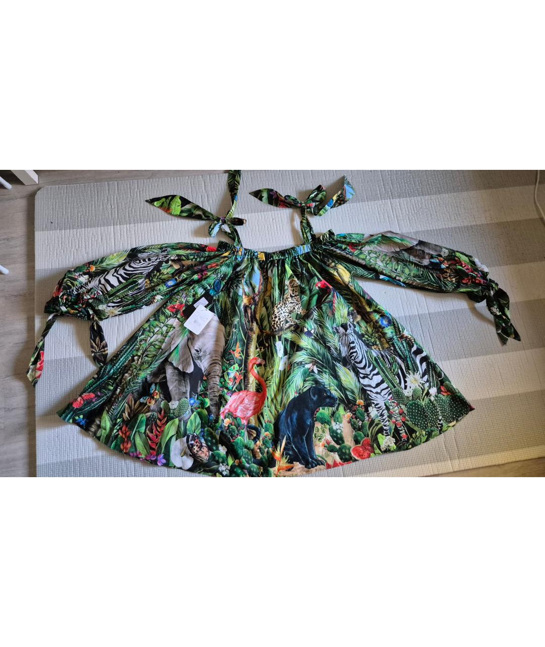 DOLCE&GABBANA Мульти хлопковое повседневное платье, фото 8