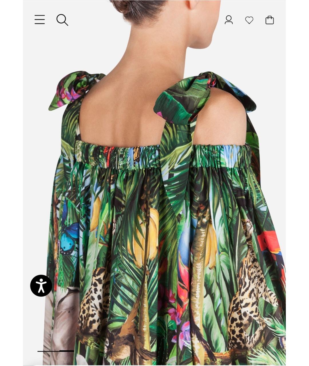 DOLCE&GABBANA Мульти хлопковое повседневное платье, фото 7