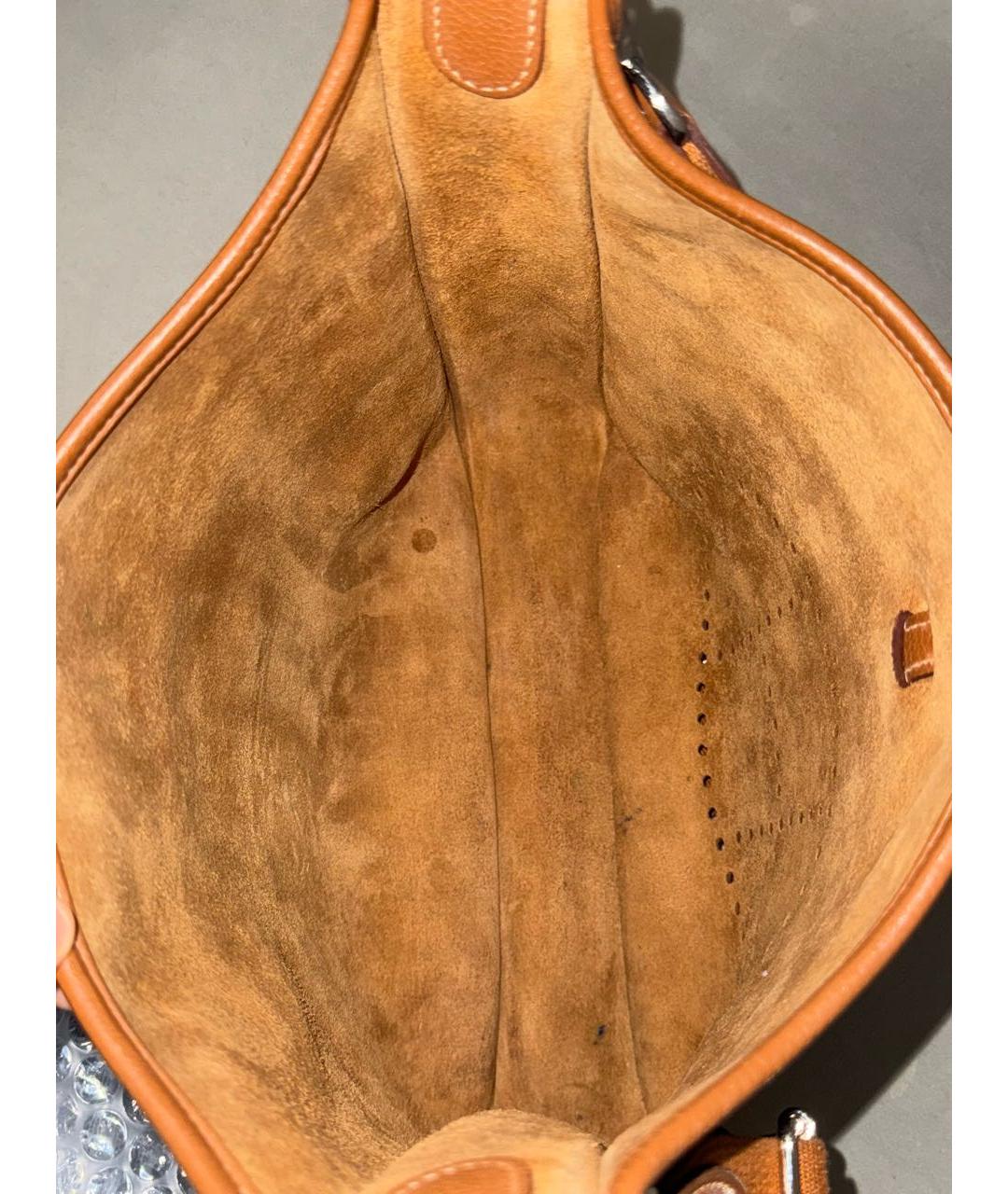 HERMES Коричневая кожаная сумка через плечо, фото 4