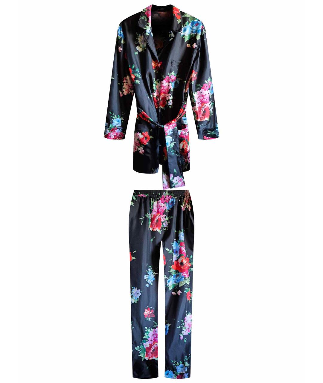 DOLCE&GABBANA Черный шелковый костюм с брюками, фото 1
