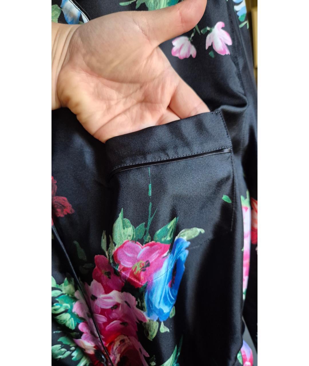 DOLCE&GABBANA Черный шелковый костюм с брюками, фото 7