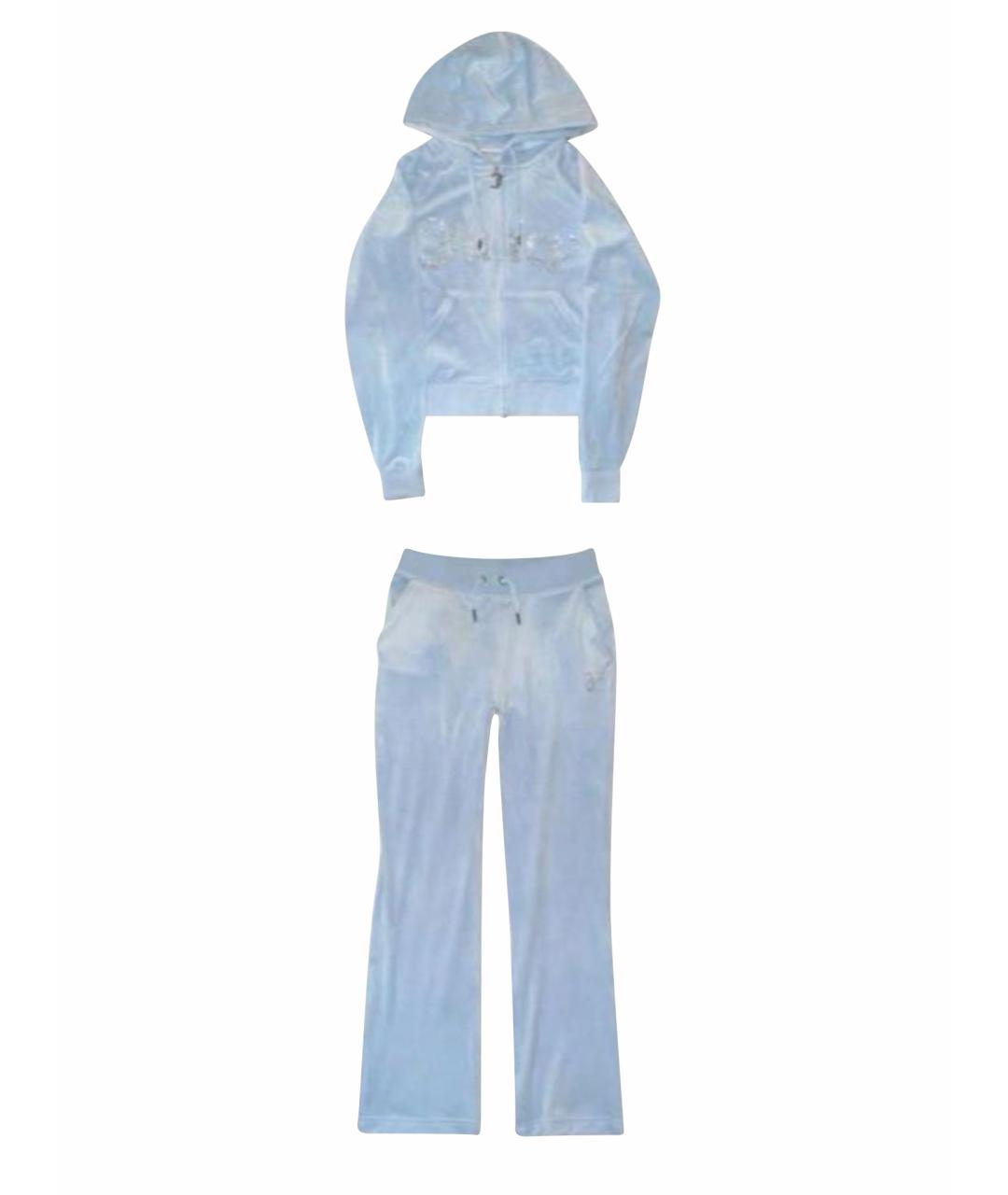 JUICY COUTURE Голубой велюровый спортивные костюмы, фото 1