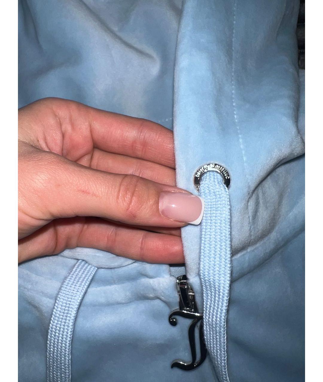 JUICY COUTURE Голубой велюровый спортивные костюмы, фото 5