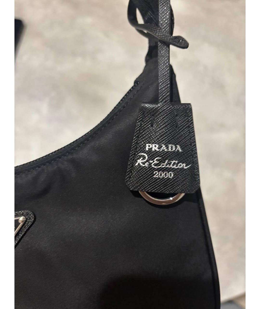 PRADA Черная нейлоновая сумка с короткими ручками, фото 2