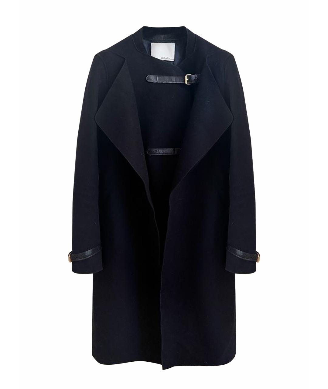 3.1 PHILLIP LIM Черное шерстяное пальто, фото 1