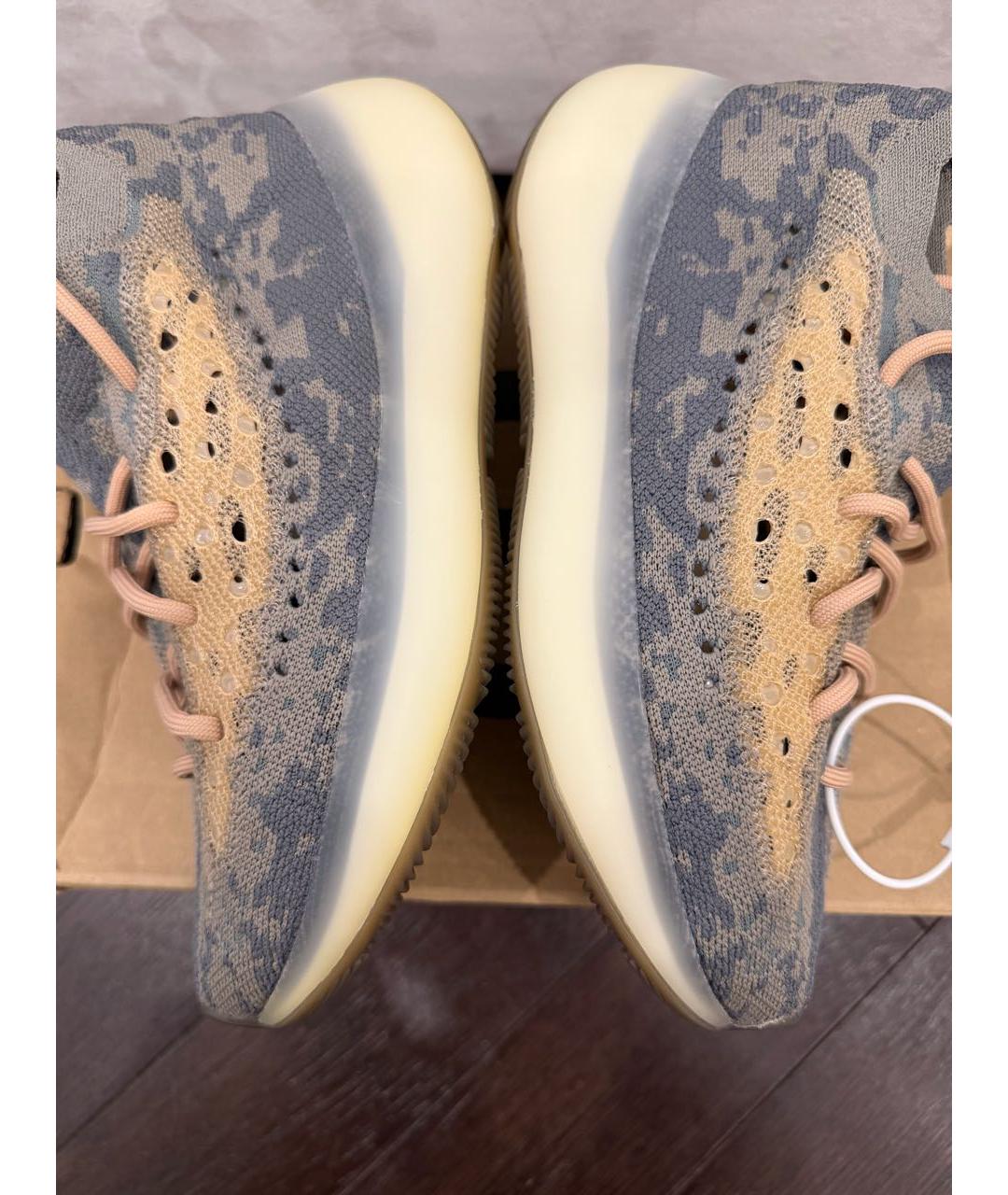 ADIDAS YEEZY Бежевые текстильные кроссовки, фото 8
