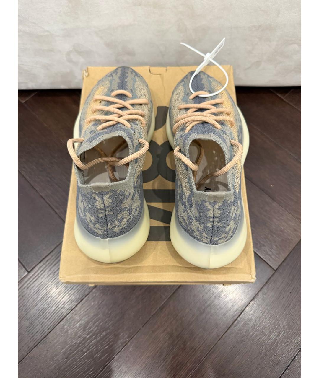 ADIDAS YEEZY Бежевые текстильные кроссовки, фото 2
