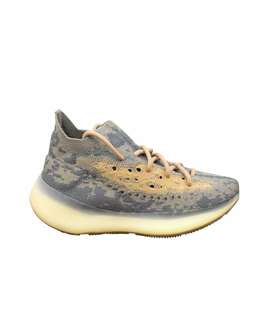 ADIDAS YEEZY Бежевые текстильные кроссовки, фото 1
