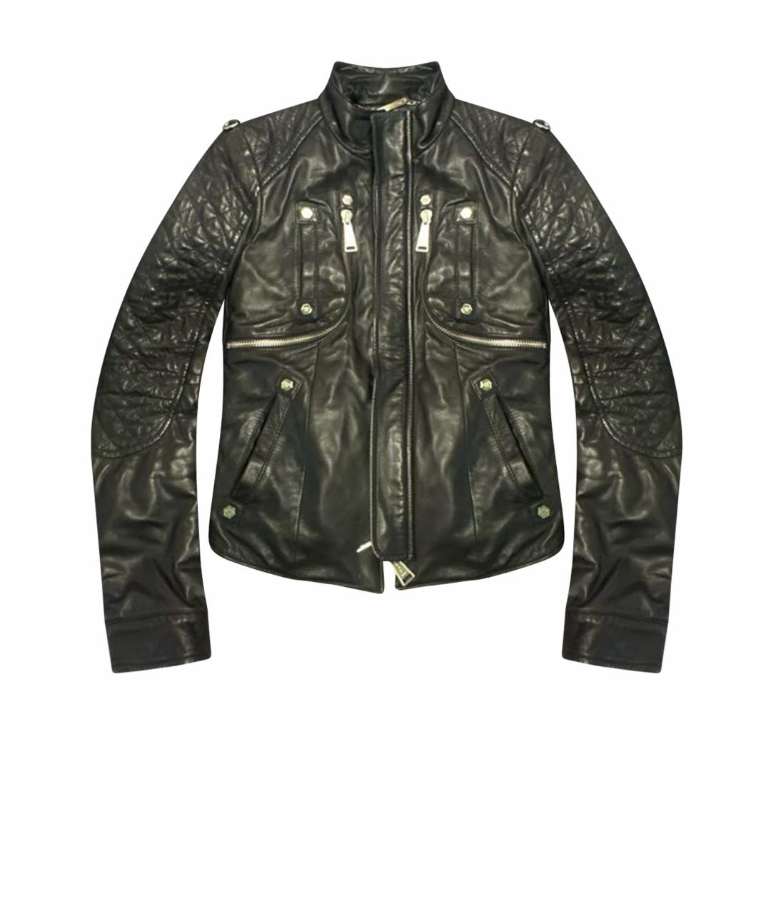 PHILIPP PLEIN Черная кожаная куртка, фото 1