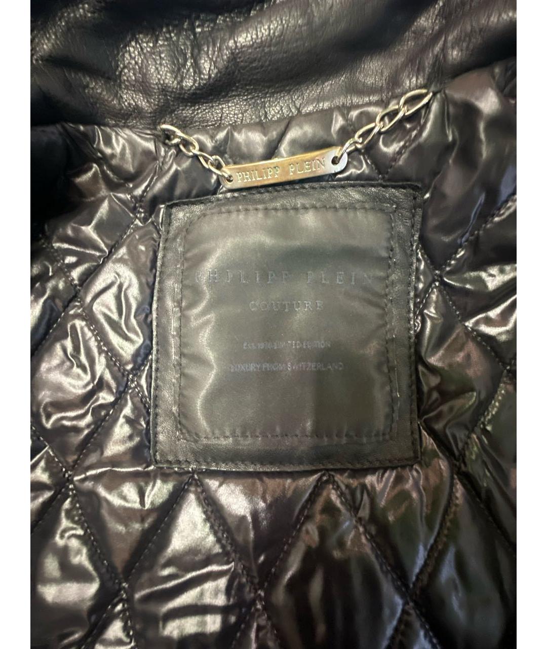 PHILIPP PLEIN Черная кожаная куртка, фото 8