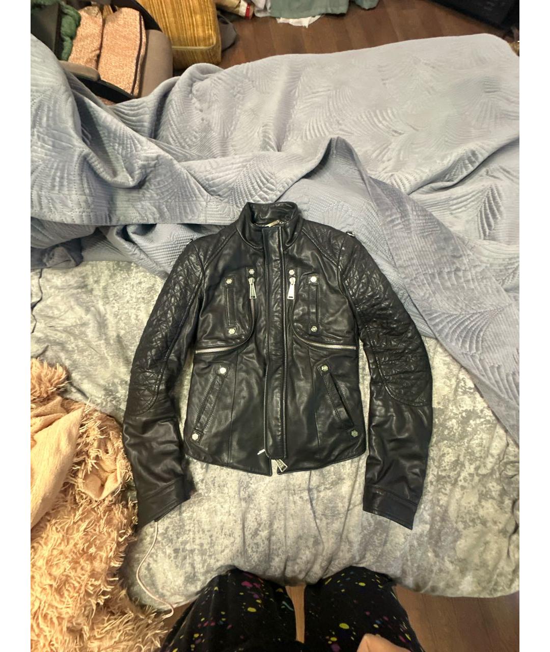 PHILIPP PLEIN Черная кожаная куртка, фото 9
