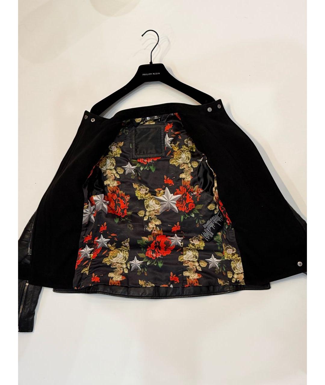 PHILIPP PLEIN Черная кожаная куртка, фото 8