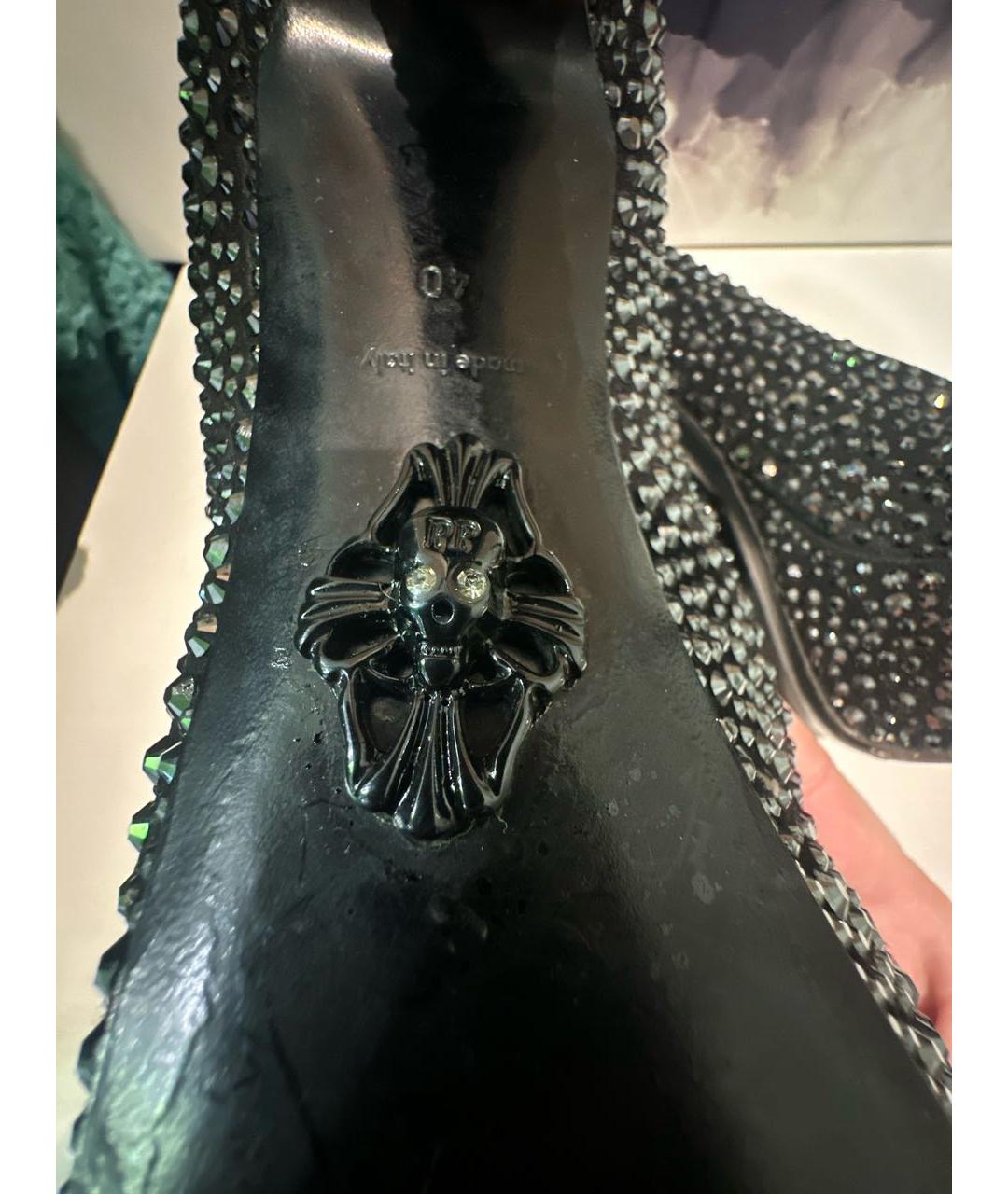 PHILIPP PLEIN Черные замшевые туфли, фото 6