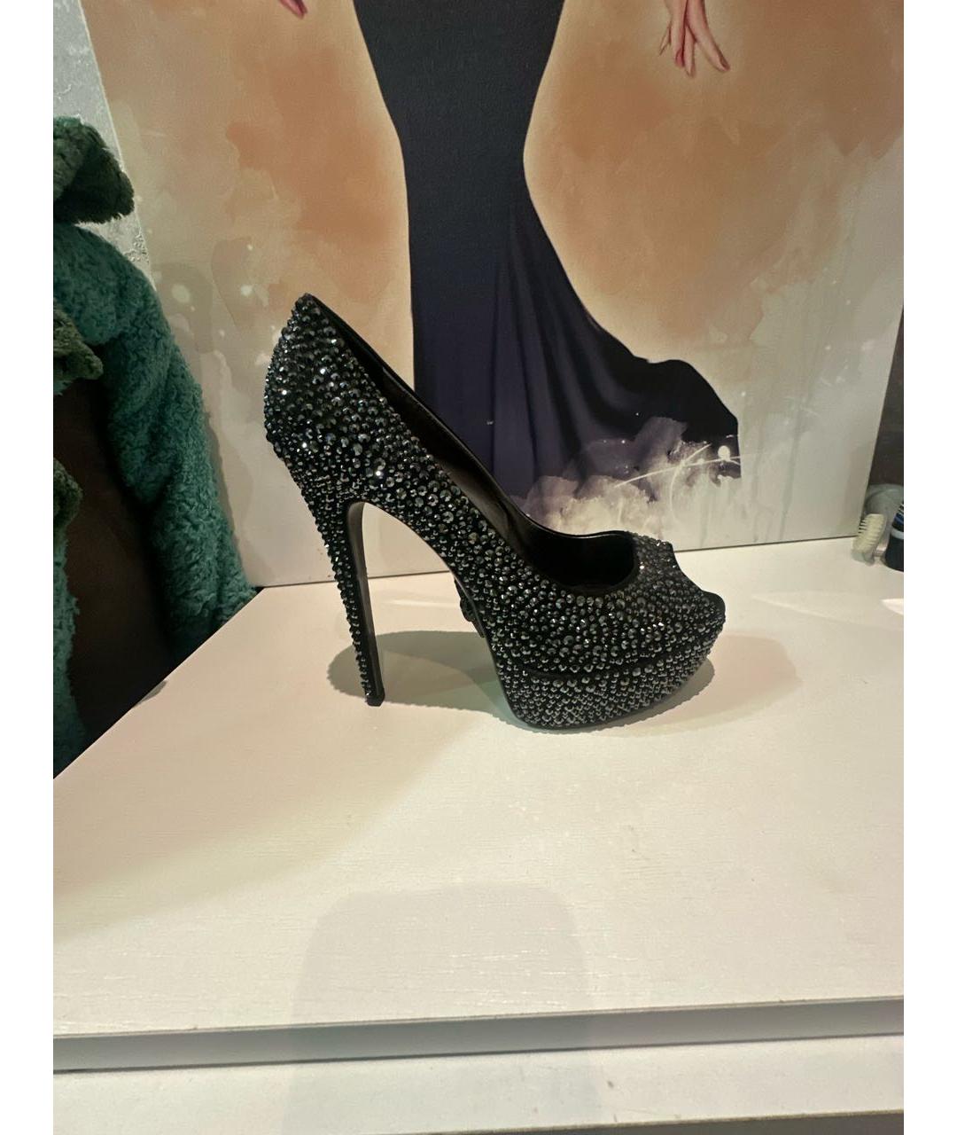 PHILIPP PLEIN Черные замшевые туфли, фото 8