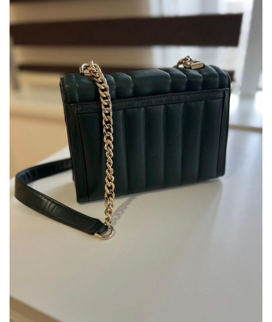 MICHAEL KORS Зеленая кожаная сумка через плечо, фото 3